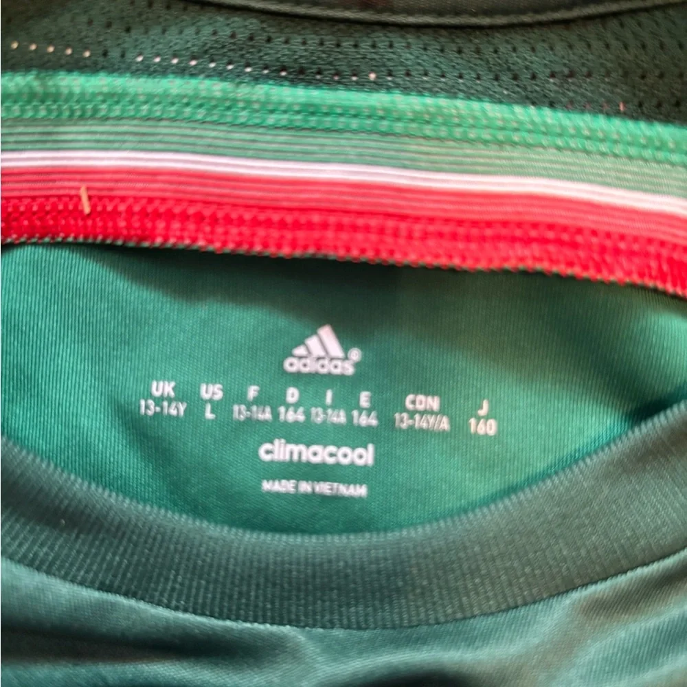 Adidas Green and Red Soccer Jersey 2014 World Cup